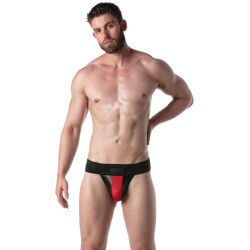 LEADER Jockstrap Brut Noir-Rouge